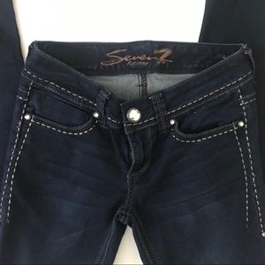 Seven7 Denim Leggings Rhinestones Size 26